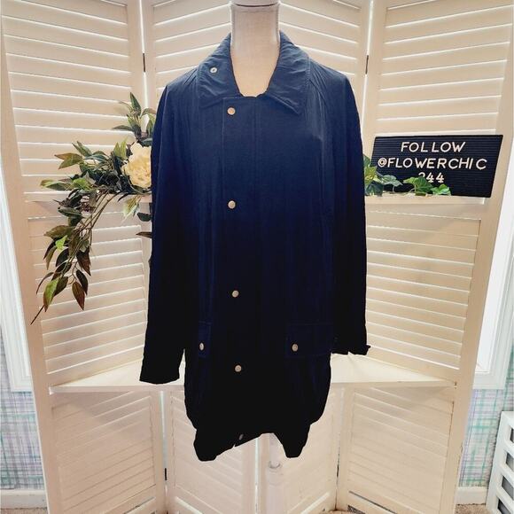 BURBERRY LONDON PARKA BLACK SIZE SMALL (OVERSIZED) - Picture 1 of 13